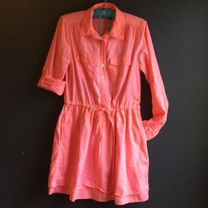 Bright Pink Gap Shirtdress